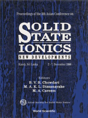 cover image of Solid State Ionics: New Developments--Proceedings of the 5th Asian Conf